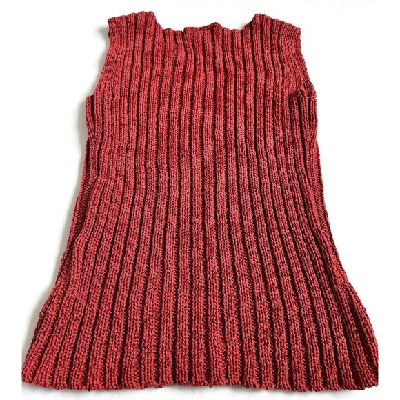 Talbots 90's Vintage Ribbed Knit Sleeveless Sweater Tank Top Red Petite Small - Picture 6 of 8